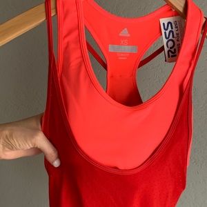 XS Women’s Adidas sports tank. Bright pink/red